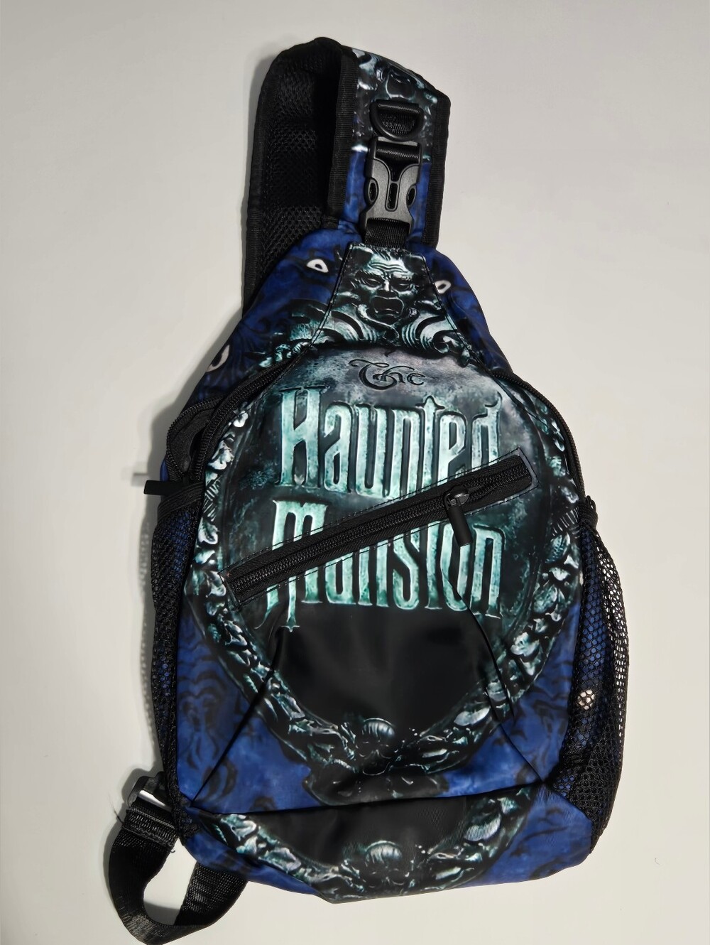 Haunted Mansion Sling Backpack Crossbody Bag Blue Black New